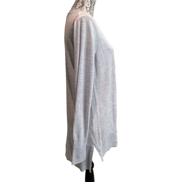 Ellen Tracy sweater extra fine merino wool light blue crew neck long sleeve gorg - Picture 4 of 10